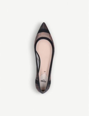 fendi pointed flats