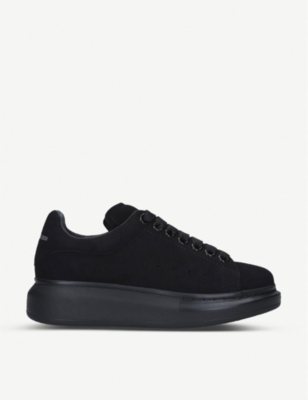 ALEXANDER MCQUEEN: Runway leather and suede platform trainers