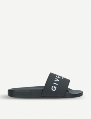 GIVENCHY: Logo-detail rubber sliders