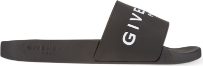 GIVENCHY - Logo leather sliders 