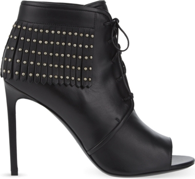 SAINT LAURENT   Jane lace up ankle boots