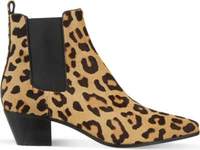 SAINT LAURENT   Rock 40 leopard print Chelsea boots