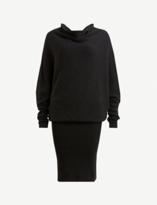 all saints ridley cowl dress