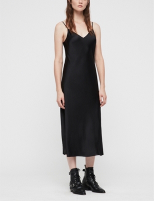 all saints kowlo roll neck dress