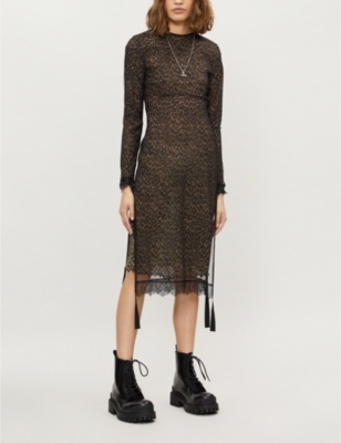 all saints leopard dress