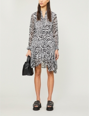 all saints zebra dress
