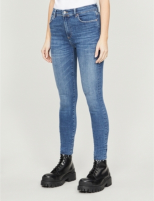 Allsaints Miller Mid Rise Stretch Denim Jeans Selfridges Com
