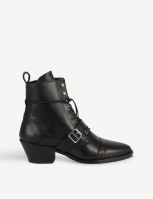 ALLSAINTS - Katy heeled leather boots | Selfridges.com
