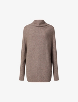 Allsaints Womens Doormouse Brow Ridley Wool And Cashmere-blend Jumper