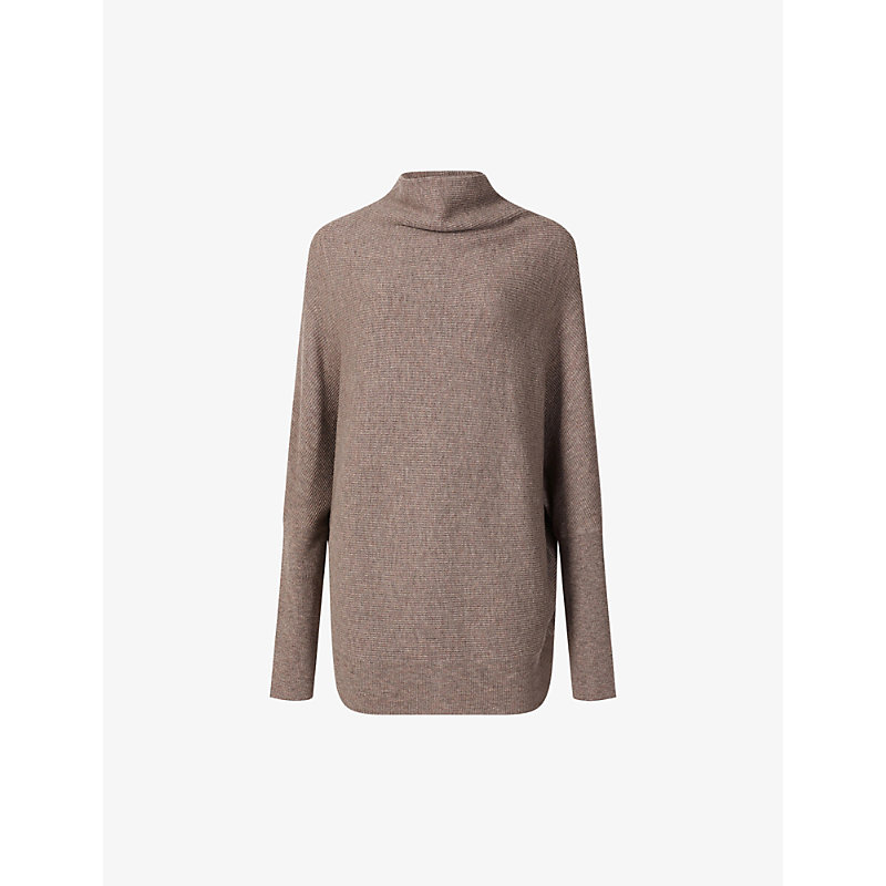 Allsaints Womens Doormouse Brow Ridley Wool And Cashmere-blend Jumper