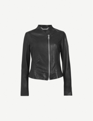 all saints jae leather blazer