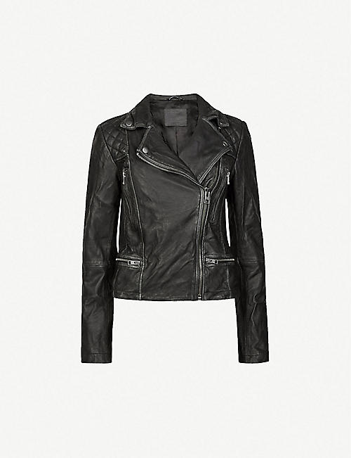 ALLSAINTS: Cargo leather biker jacket