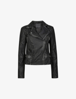 allsaints quilted leather biker jacket