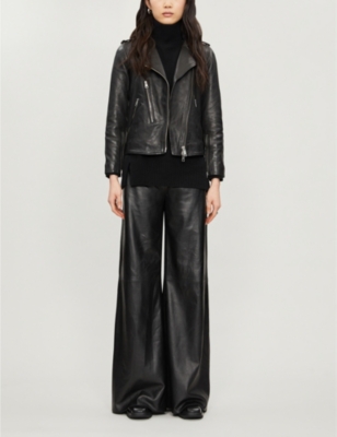 all saints leather shirt