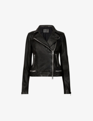 All saints womens conroy leather outlet jacket