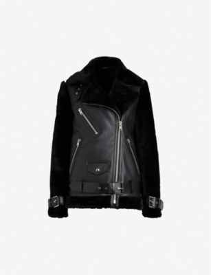 all saints alto shearling jacket