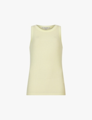 Allsaints Rina Rib-knit Tank In Chartreuse Gre