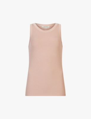 Shop Allsaints Womens Rina Stretch-jersey Tank Top Soft Pink