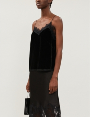 all saints noa velvet top