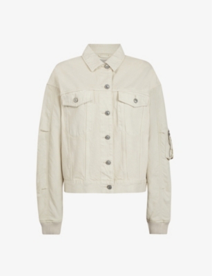 allsaints frankie denim bomber jacket