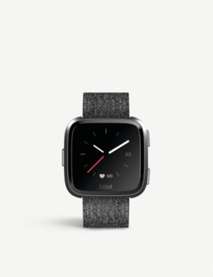 charcoal woven fitbit versa band