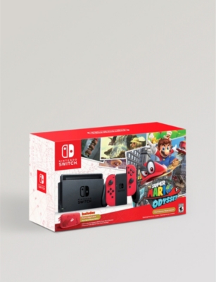 Nintendo Switch Console With Super Mario Odyssey Bundle Selfridges Com