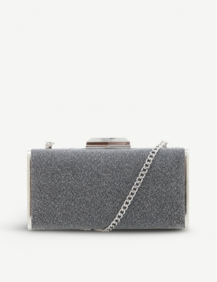 dune grey clutch bag