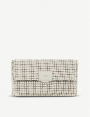 silver dune clutch bag