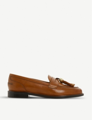 dune loki flat tassel loafers