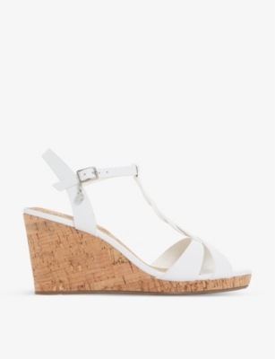 DUNE: Koala leather wedge sandals