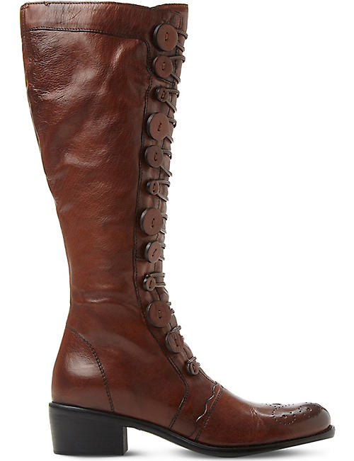 DUNE: Pixie d leather knee-high boots