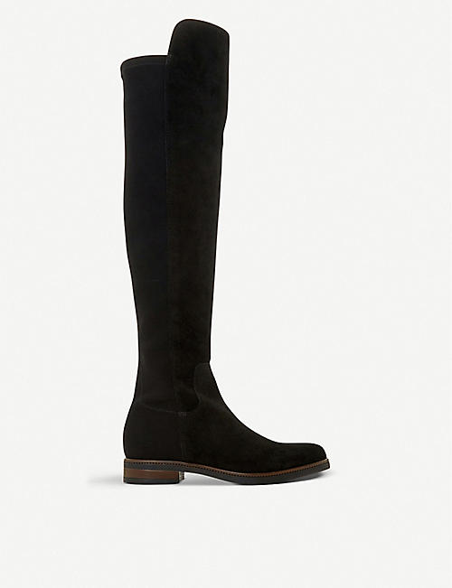 DUNE: Tropic suede over-the-knee stretch boots