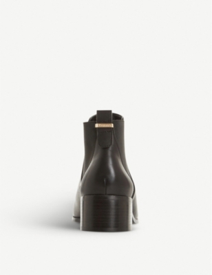 dune chelsea boots in black leather