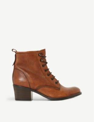 DUNE: Patsie heeled leather ankle boots