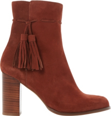 DUNE   Patience tassel suede ankle boots