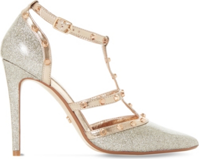 DUNE - Daenerys stud-embellished glitter heeled courts | Selfridges.com