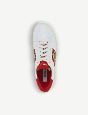 dune elsie leopard print trainers