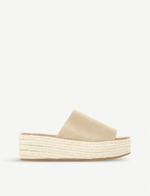 platform espadrille mules