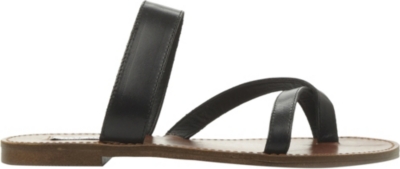 STEVE MADDEN - Aintso faux-leather strappy flat sandal | Selfridges.com