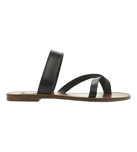 STEVE MADDEN - Aintso faux-leather strappy flat sandal | Selfridges.com