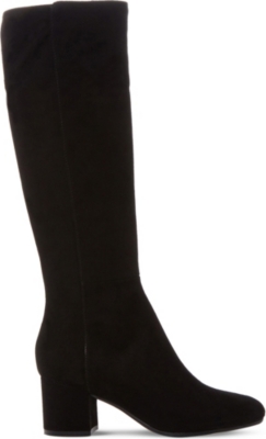 DUNE BLACK - Salisbury suede knee-high boots | Selfridges.com
