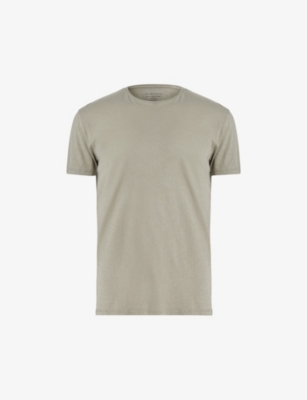 Allsaints Isac Oversized Fit Short Sleeve Crew Tee In Planet Grey