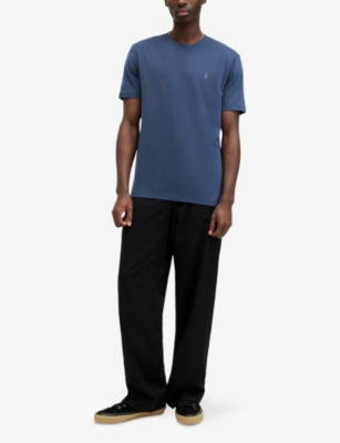 Shop Allsaints Men's Opt Wht/blue/b Brace Tonic Pack Of Three Cotton-jersey T-shirts