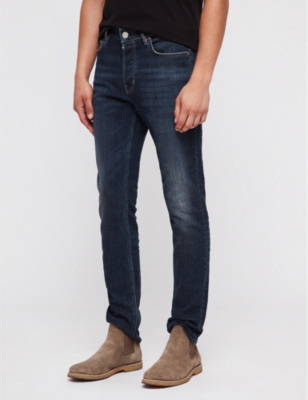 Shop Allsaints Men's Indigo Rex Slim-fit Jeans