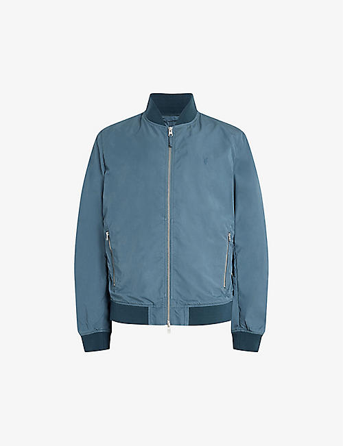 ALLSAINTS: Bassett zipped cotton-blend bomber jacket