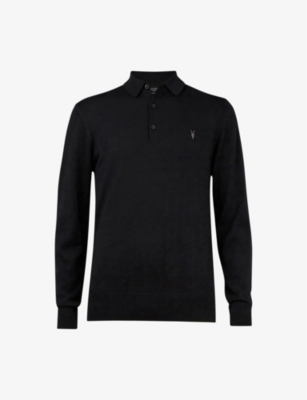 All saints outlet knitted polo