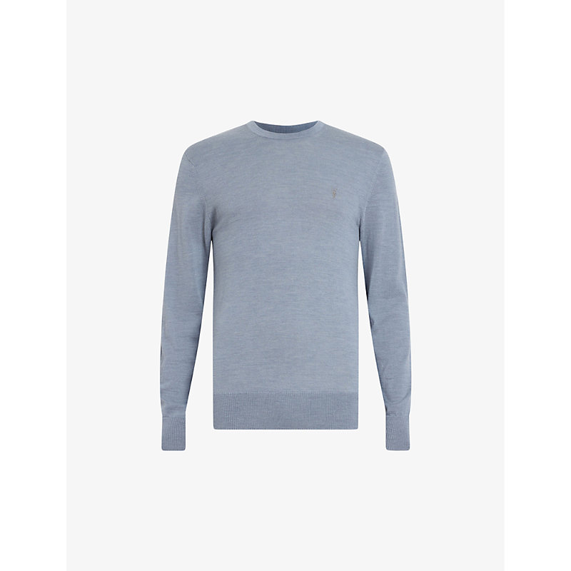 Shop Allsaints Mode Merino Wool Jumper In Cool Grey