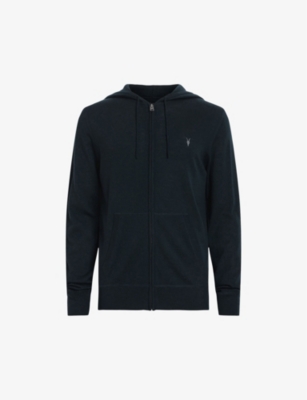 ALLSAINTS ALLSAINTS MEN'S RACING GREEN MODE MERINO WOOL HOODY