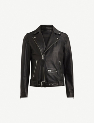 all saints wick leather biker jacket