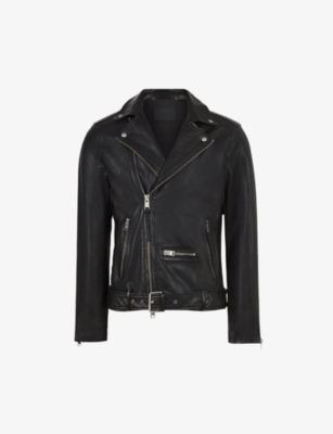 Wick Leather Biker Jacket Black